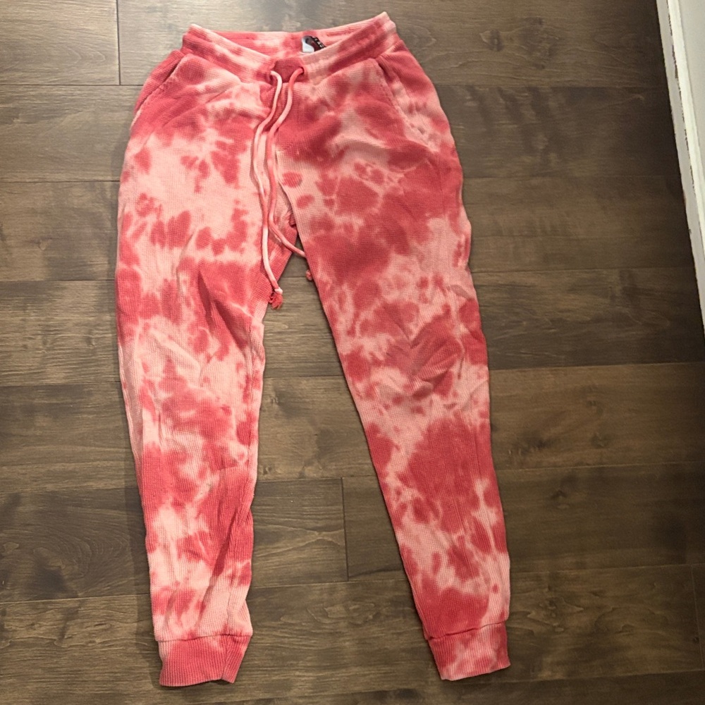 Design Lab Lord & Taylor Pink Tie-Dye Joggers
